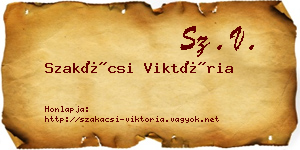 Szakácsi Viktória névjegykártya
